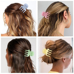 USDNICE clip holding a low bun showing comfort and strong grip for thin hair