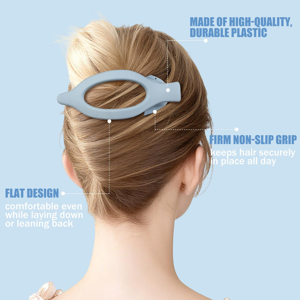 USDNICE clip worn in a half-up hairstyle offering everyday styling benefit