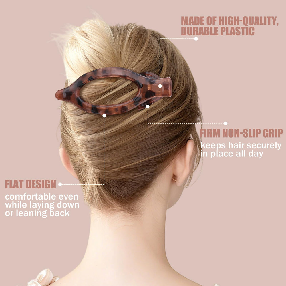 USDNICE clip securing a half-up hairstyle for a neat everyday look