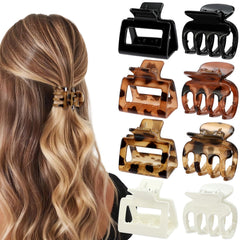 USDNICE front view of 8-piece clip set showing colors and matte finish for versatile styling