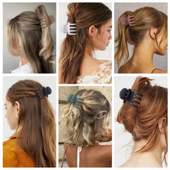 USDNICE brown clip securing a half-up hairstyle for quick styling benefit