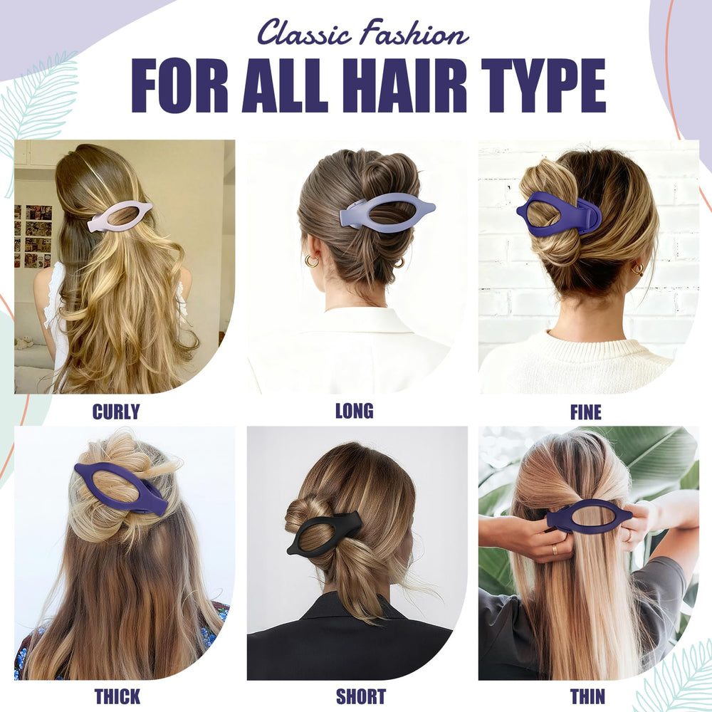 USDNICE clip holding a thick bun, demonstrating strong grip on dense hair
