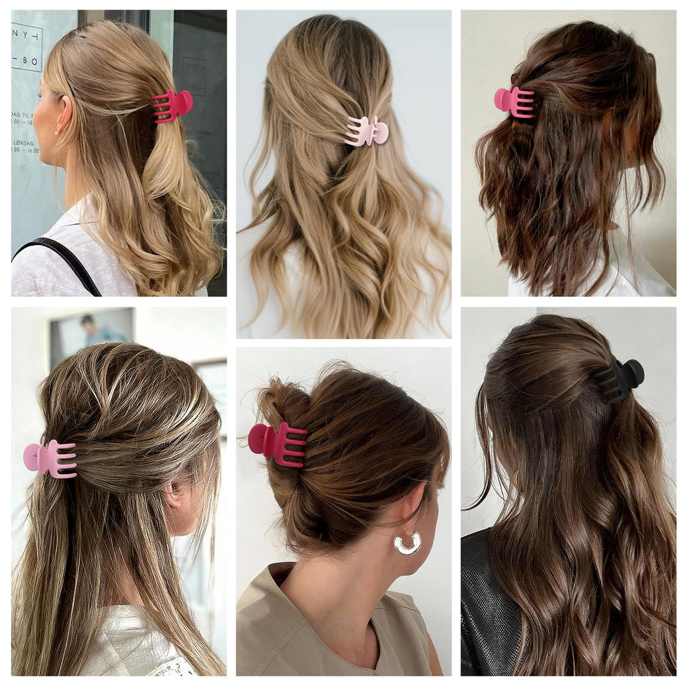 USDNICE in use securing a half-up hairstyle demonstrates secure comfortable hold