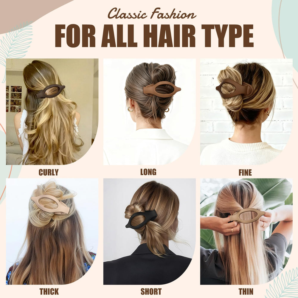 USDNICE clip securing a half-up hairstyle for comfortable all-day wear