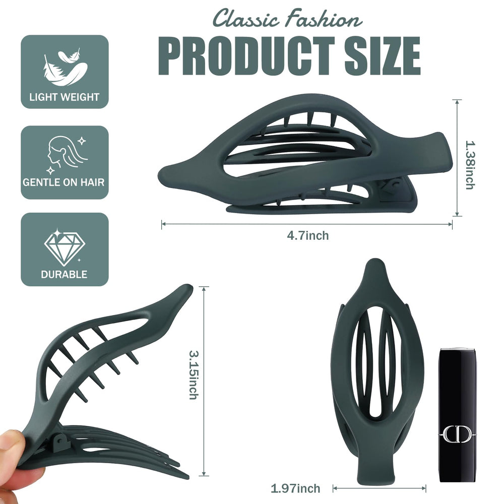 USDNICE side profile of an open clip showing durable hinge and strong grip benefit