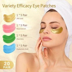 USTELIR BLOOM 24K gold patch close-up highlighting brightening effect