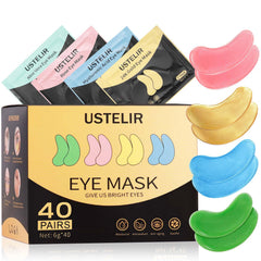 USTELIR front packaging showing the four patch variants and benefits