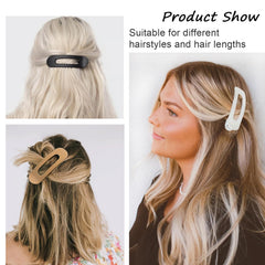 UVANKAUP flat clip securing hair in a half-up style for a tidy look