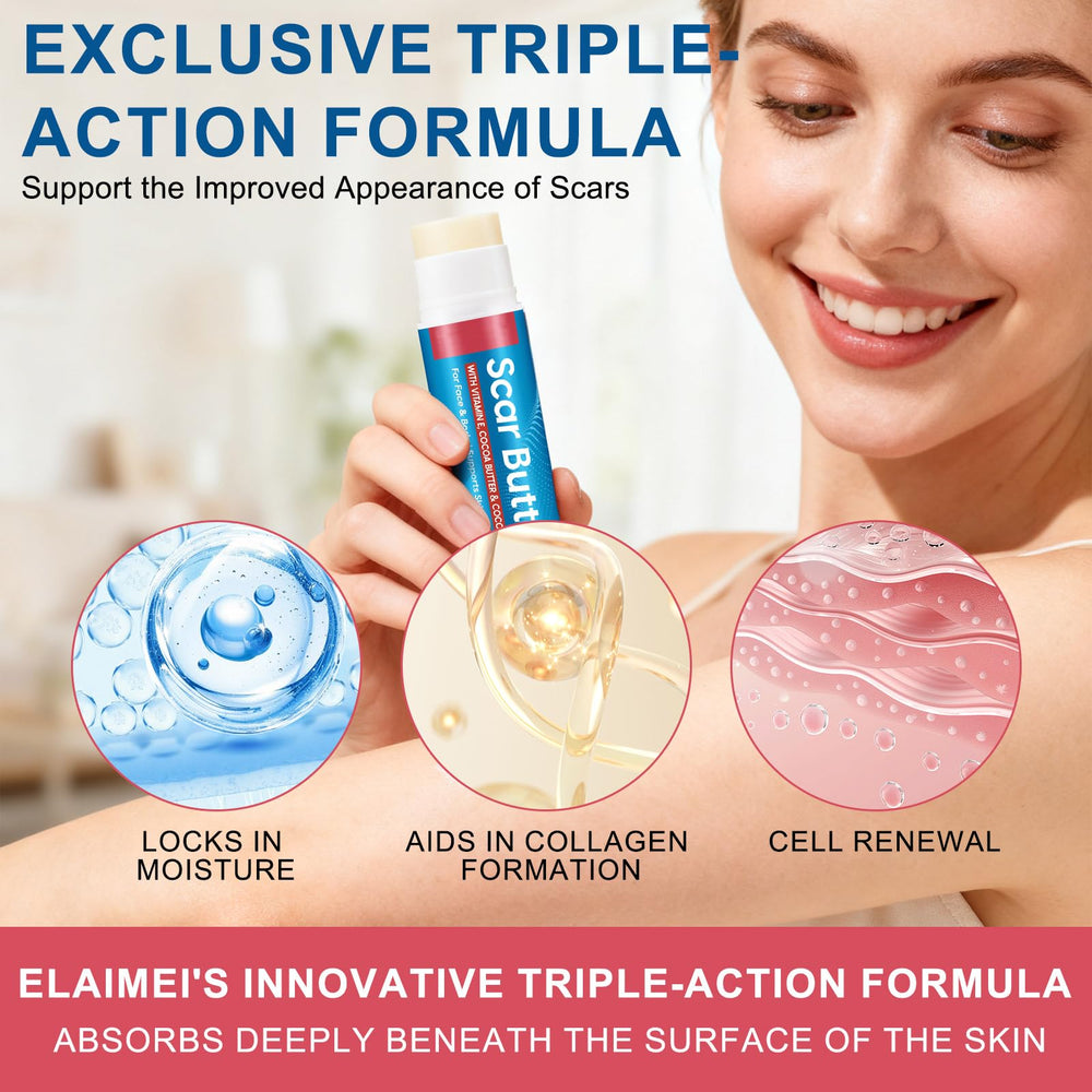 UXENPHXF close-up of creamy scar butter texture demonstrating rich hydration benefit