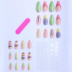UZJXQ nail file and jelly adhesive tabs included for easy application