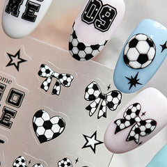 UZJXQ front sheet packaging showing all black and white nail decals benefit quick selection