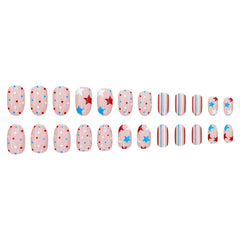 uzjxq hand applying a press-on nail with sticker demonstrates simple at-home use benefit fast application