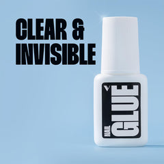 V Beauty Pure after application closeup of nail showing invisible, seamless bond