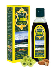 Vaadi Herbals front bottle view showing label and benefits for hair nourishment