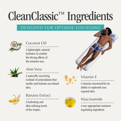 VACATION ingredients label highlighting clean, reef-safe compliance