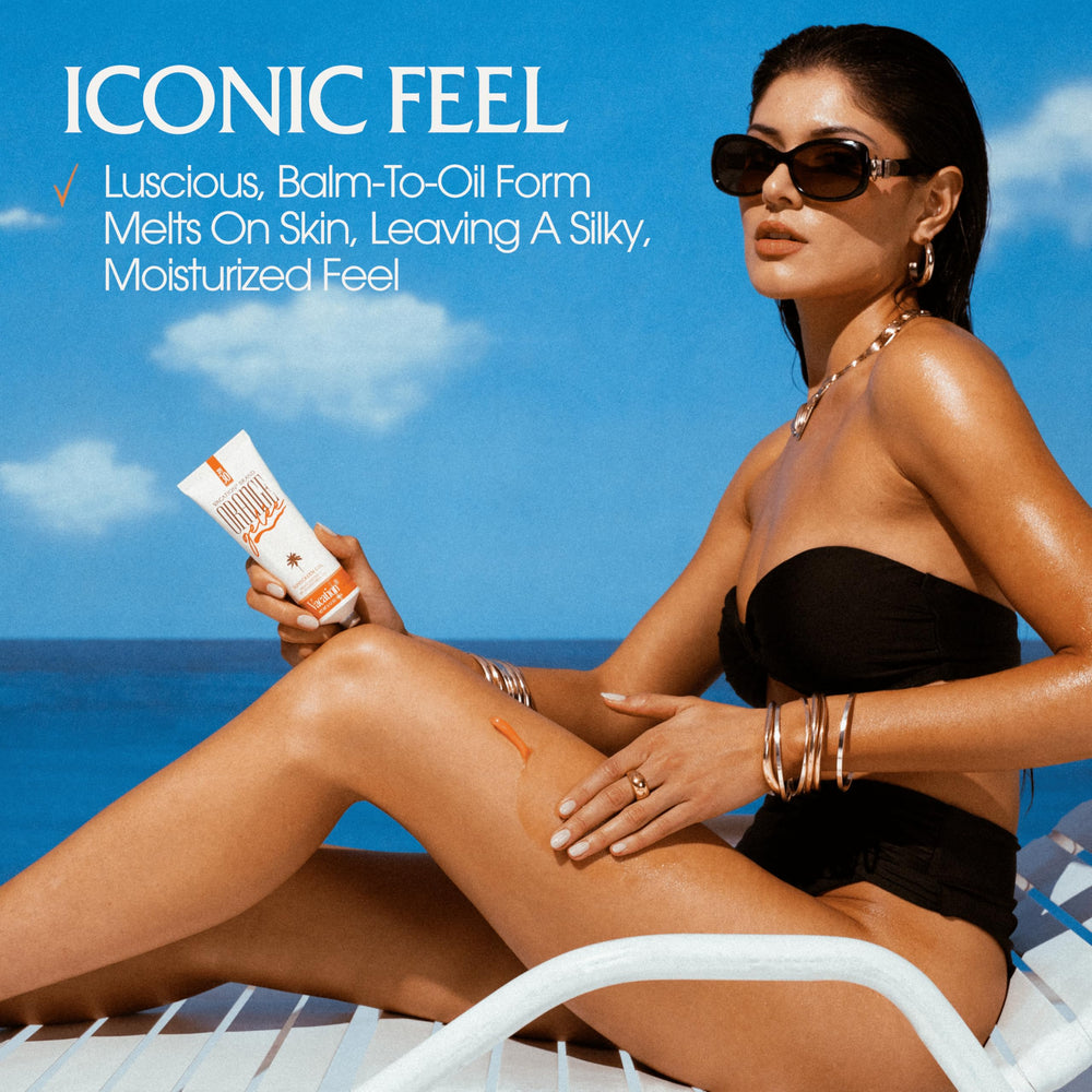 VACATION gel applied on arm demonstrating clear, glossy finish
