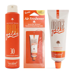 VACATION front packaging showing the Orange Gelée bundle and value