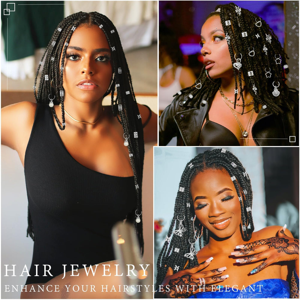 Vaikby hair in use with rings and charms adding instant festival-ready flair benefit