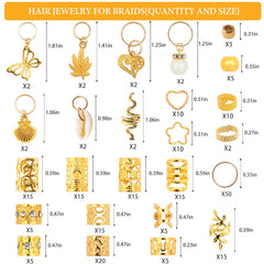 Vaikby hair in use with gold cuffs on braids benefit: quick style upgrade