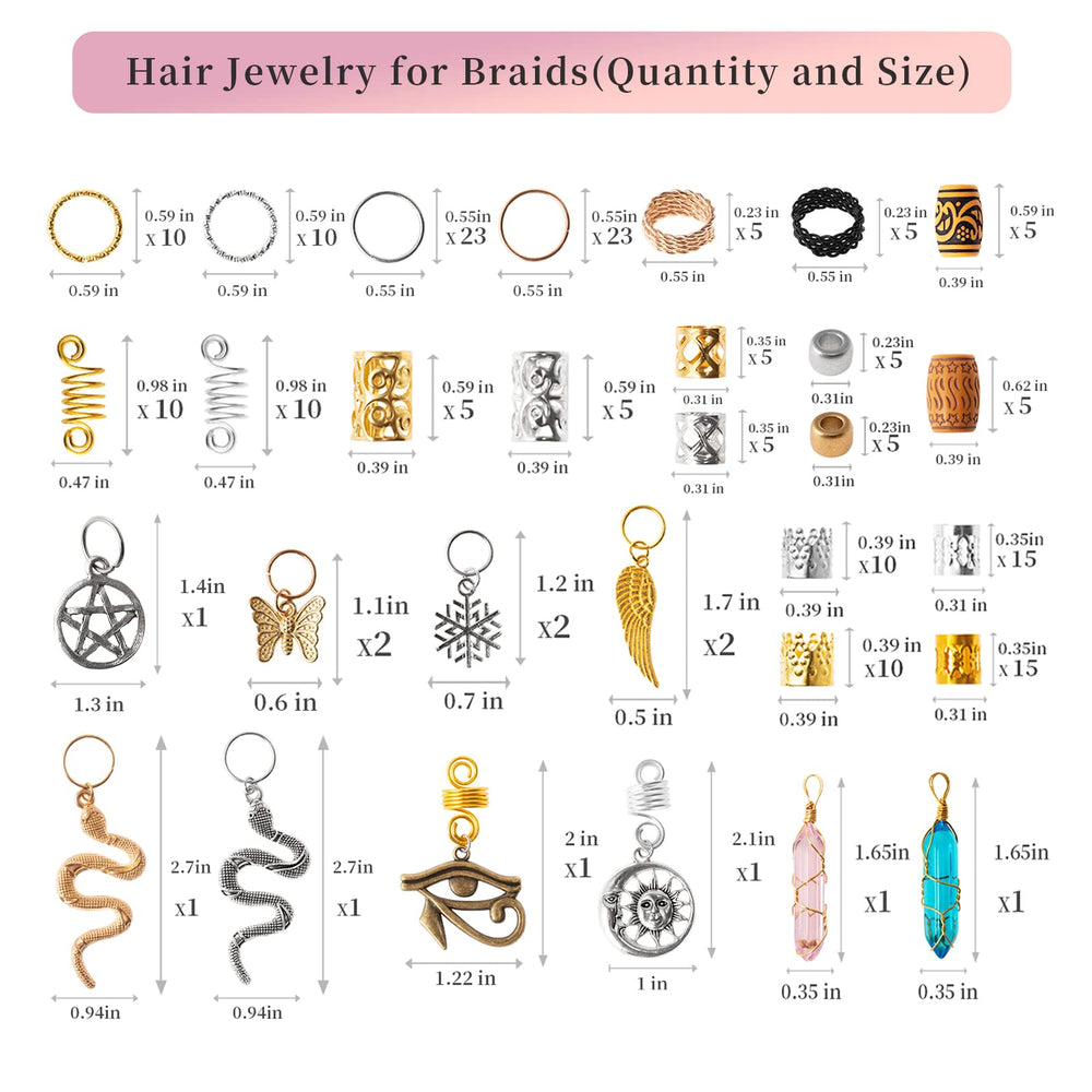 Vaikby adornments on braided hair demonstrating easy application and polished look