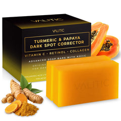 VALITIC front packaging showing two soap bars and benefits