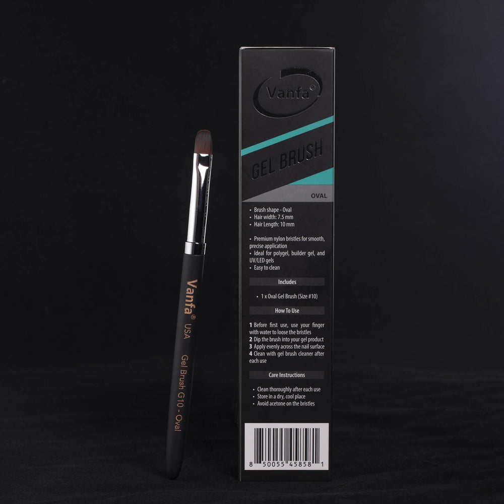 Vanfa brush sculpting polygel on nail for smooth apex shaping