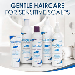 vanicream conditioner styled hair after blowdry showing smooth finish benefit