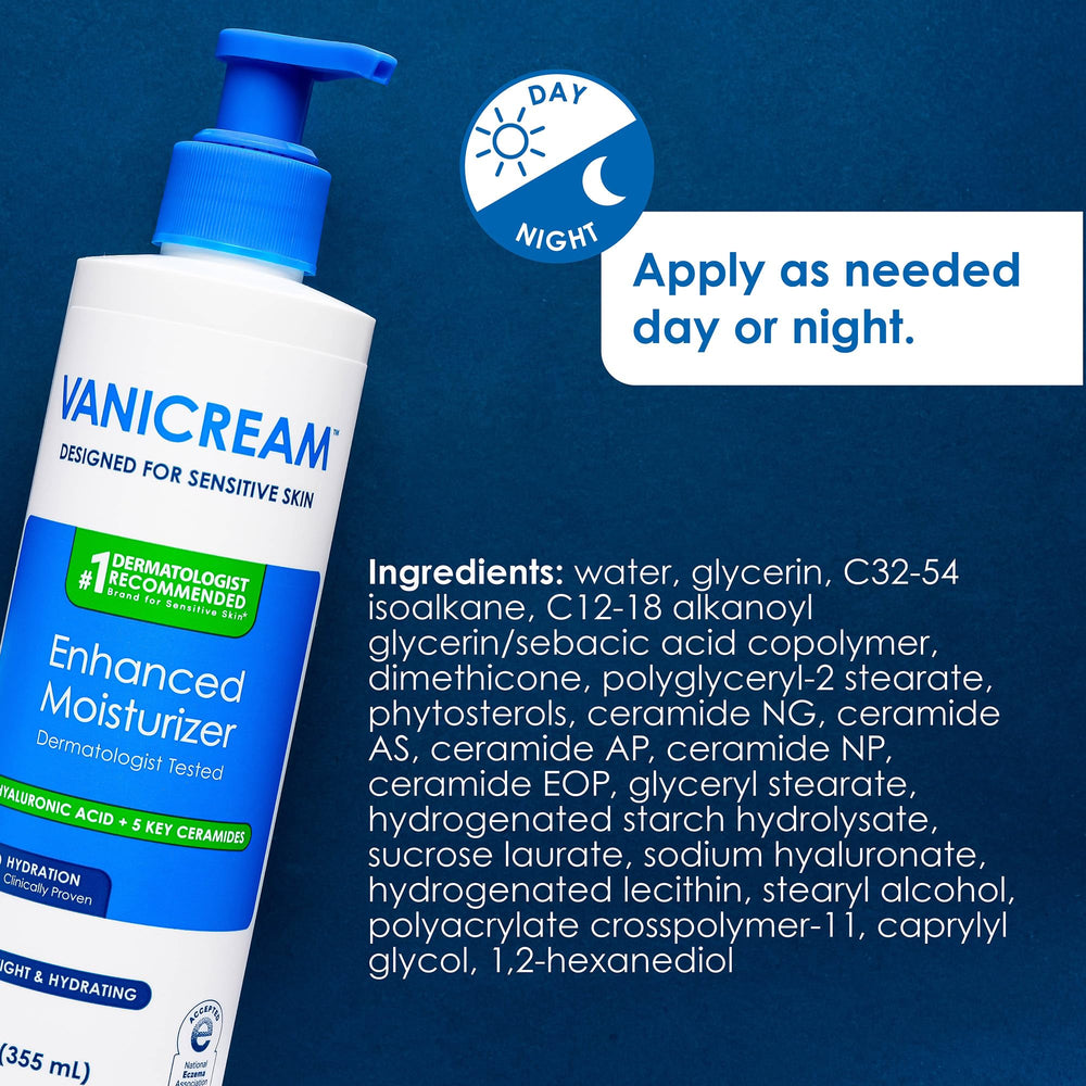 Vanicream label detail with National Eczema Association seal for trust