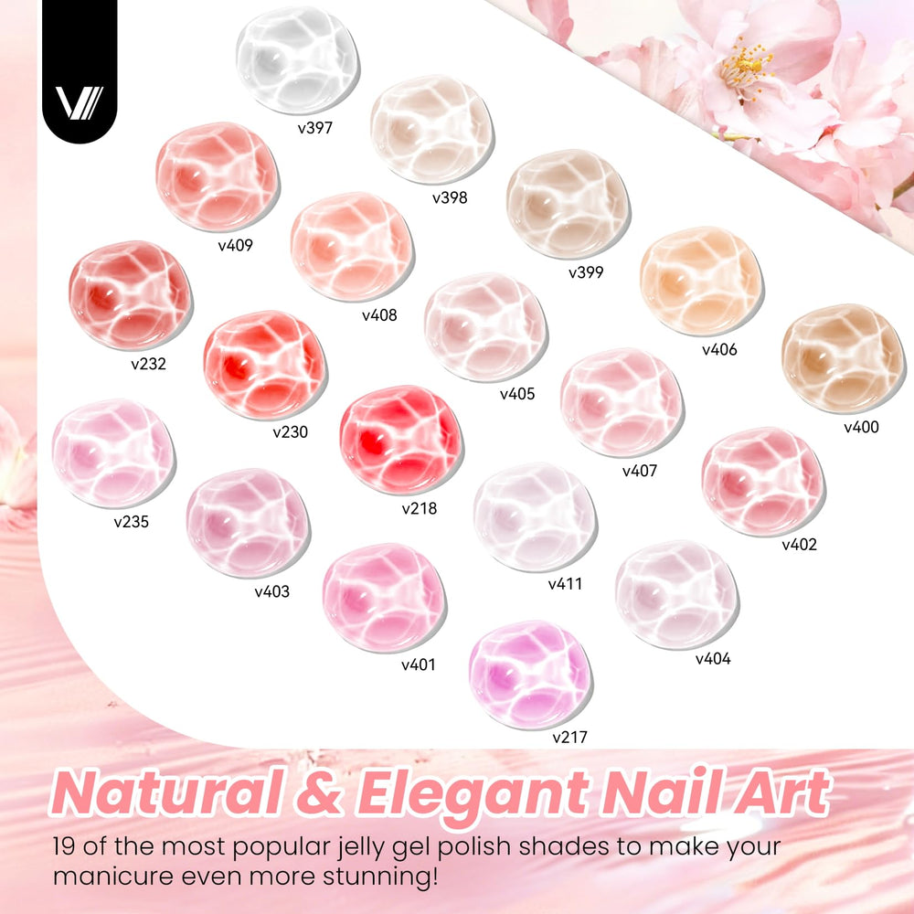 VANREESA color swatch fan of 19 jelly shades, helps choose neutral tones