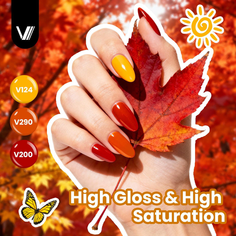 VANREESA four effect top coats displayed, multiple finish options highlighted