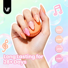 VANREESA glossy top coat application on nails delivering high-shine professional look