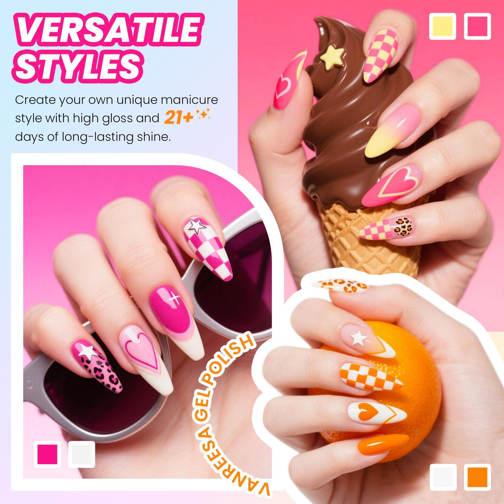 VANREESA nails in use lifestyle photo showing wearable pastel manicure benefit
