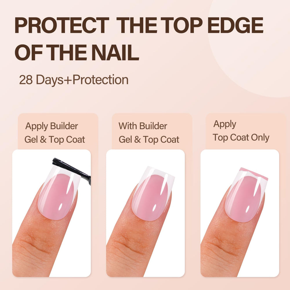 Vansiho detailed French tip smile line showcasing clean white edge and polish-ready surface