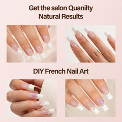 Vansiho nail application with glue demonstrating quick at-home use