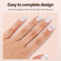 Vansiho single nail on fingertip showing size fit and natural-looking finish benefit