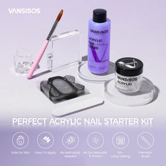 VANSISOS acrylic extensions being sculpted demonstrating application steps