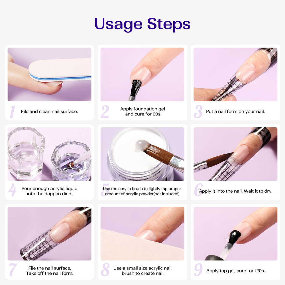 VANSISOS used in a salon setting with technician applying acrylic offering professional finish