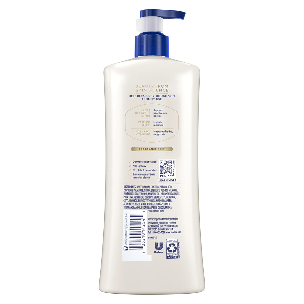 Vaseline pump close-up highlighting easy dispensing and convenience