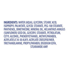 Recycled plastic badge on Vaseline bottle indicating eco benefit