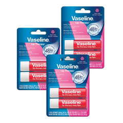 Vaseline front packaging showing rosy lip therapy and quick hydration benefit