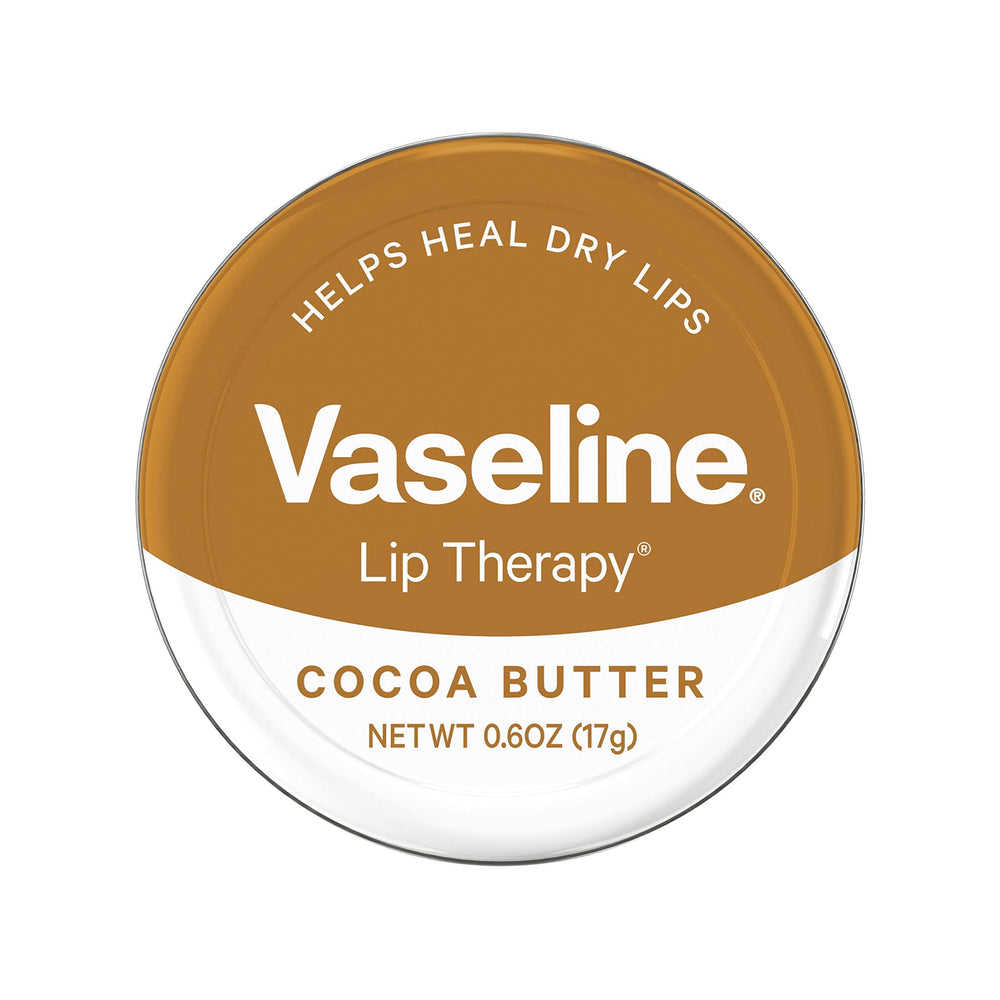 Vaseline open tin texture close-up showing smooth balm for easy glide and moisturization