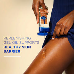 Vaseline ingredients panel emphasizing pure cocoa butter benefit