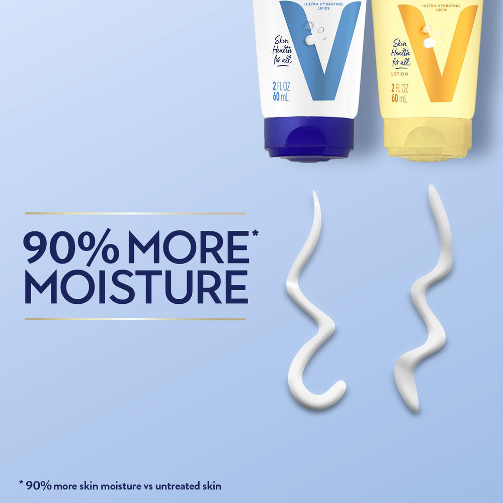 Applying Vaseline lotion to hands for immediate softening and protection