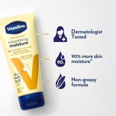 Vaseline being applied to hands demonstrating quick hydration and comfort