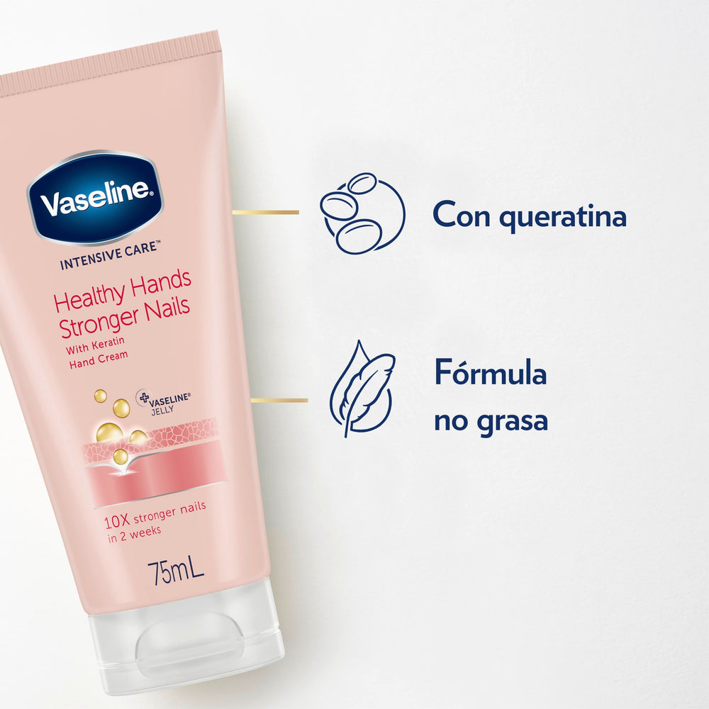 application of Vaseline hand cream on hands demonstrating cuticle care and visible softness