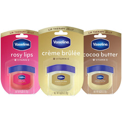 Vaseline 3-pack front packaging showing all three mini jars and benefits