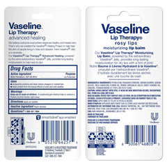 Vaseline Rosy Lips tube close-up highlighting soft pink tint benefit