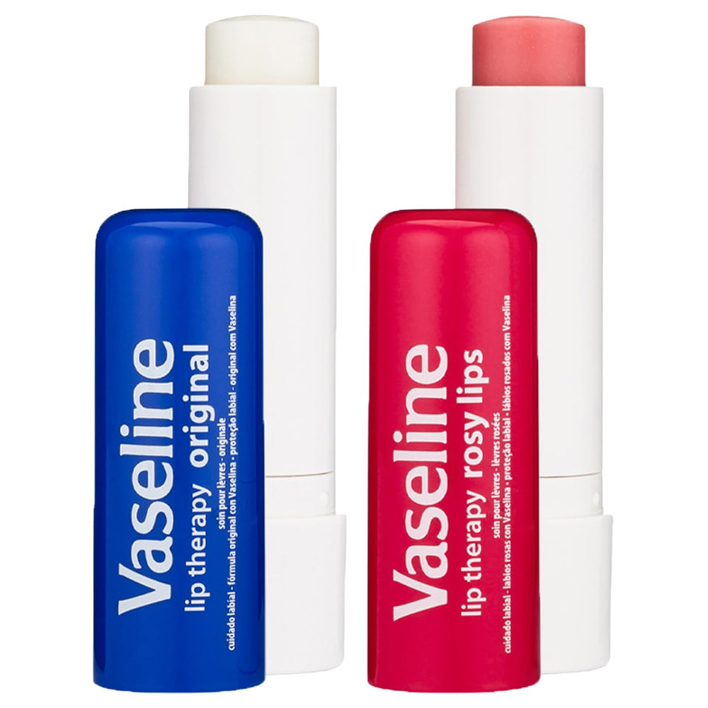 Vaseline Rosy stick close-up showing subtle pink tint and natural enhancement