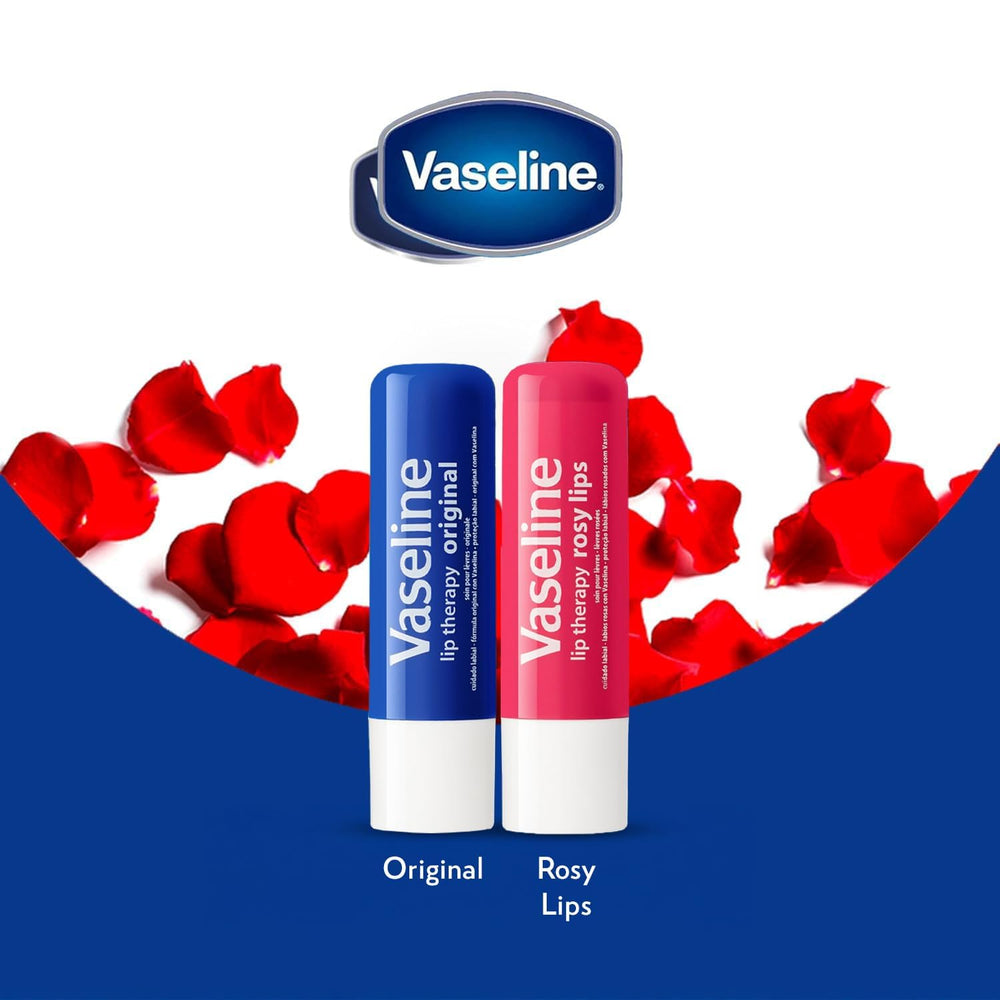 Two Vaseline sticks twisted up demonstrating easy, mess-free application benefit