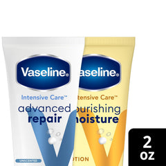Vaseline Nourishing Moisture label detail showing moisturizing ingredients and benefits